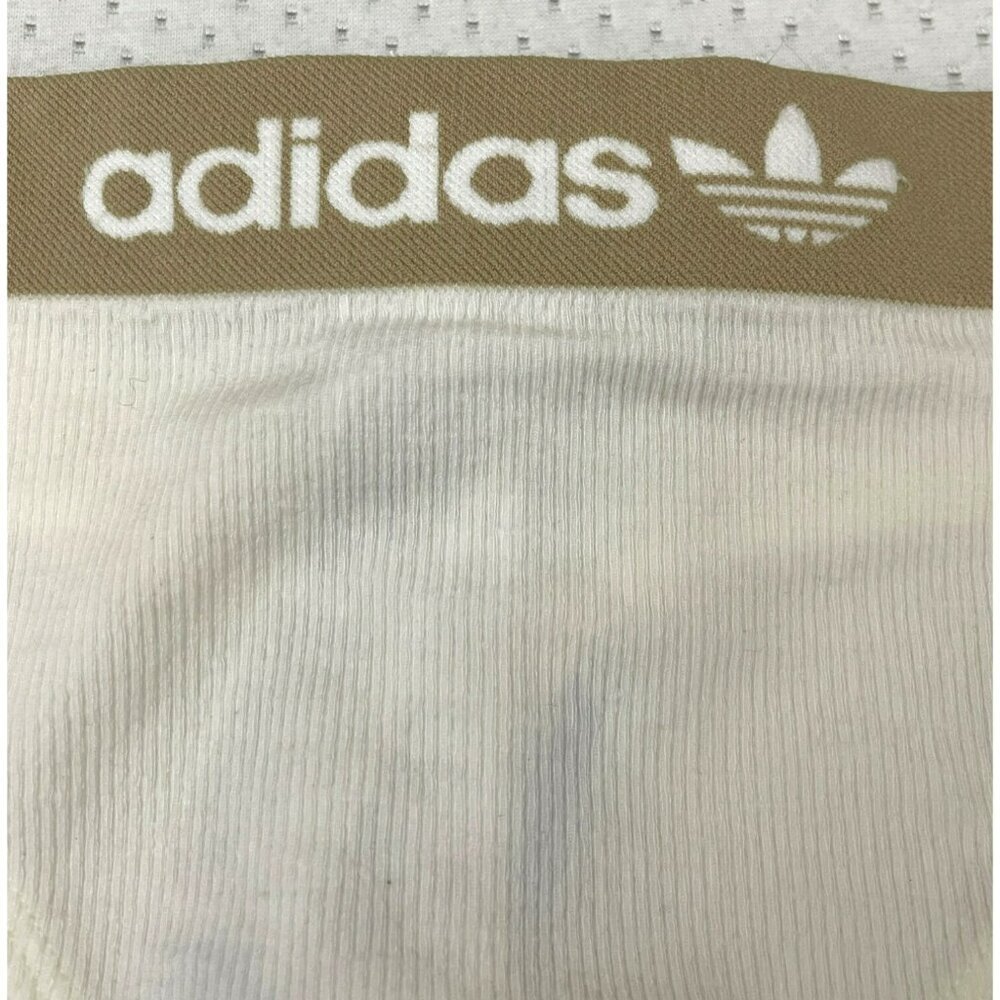 Adidas Womens Logo Rib Thong Underwear Large Stretch Band - Picture 2 of 4